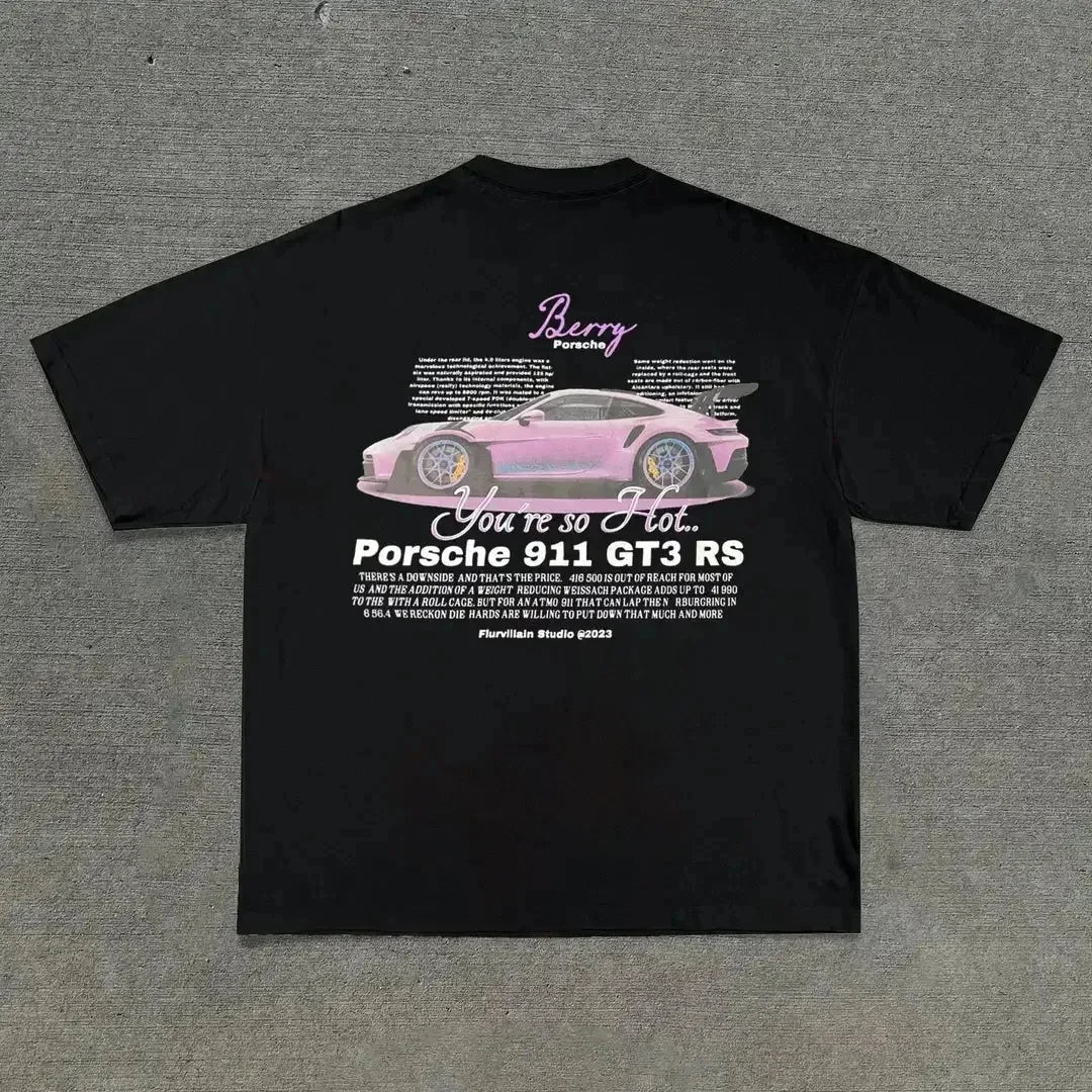 Porsche 911 GT3 RS Graphic T-Shirt - Black