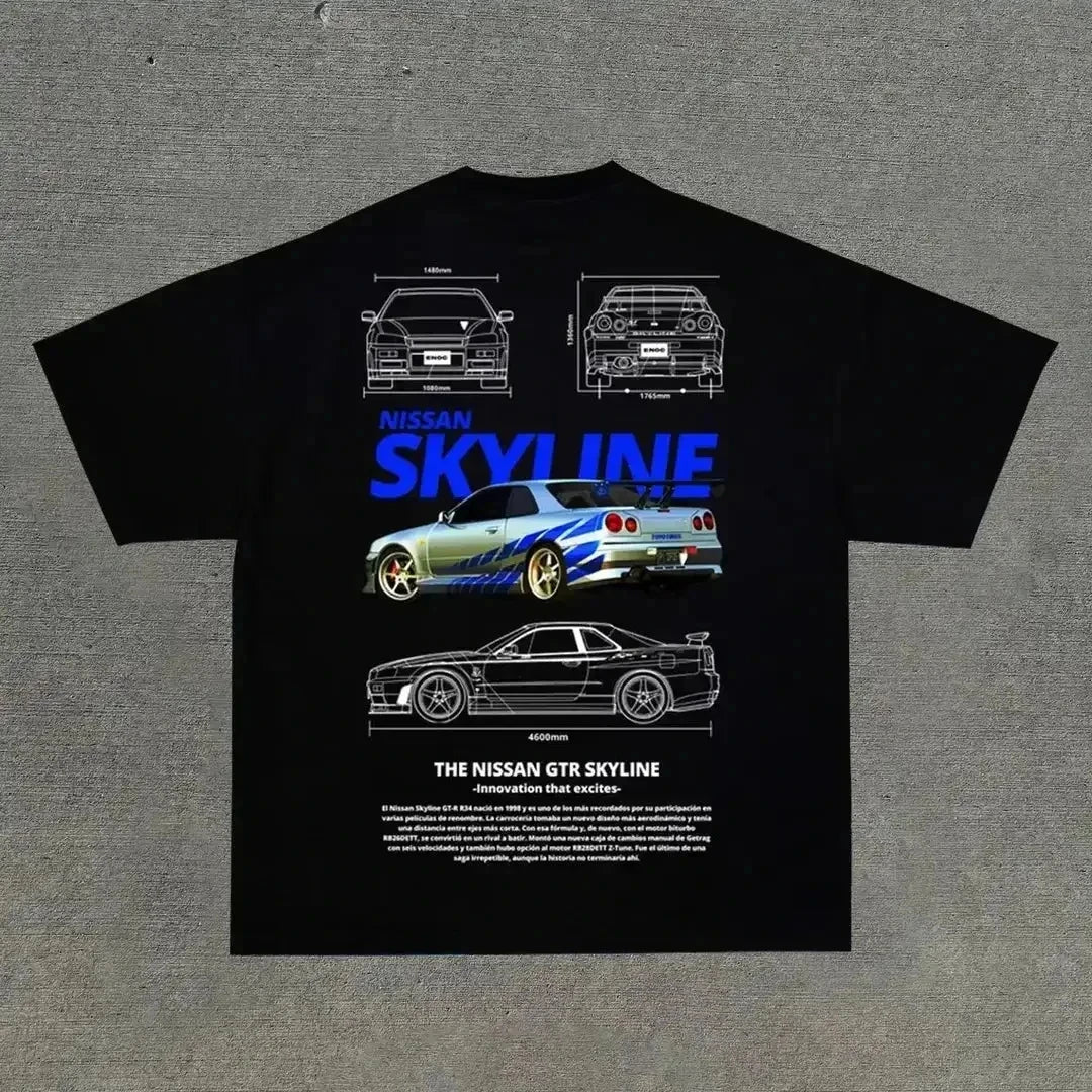 Nissan Skyline Graphic T-Shirt - Black